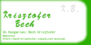 krisztofer bech business card